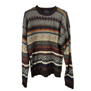 Vintage 90s Etchings Size Large Wool blend Sweater Grandpa